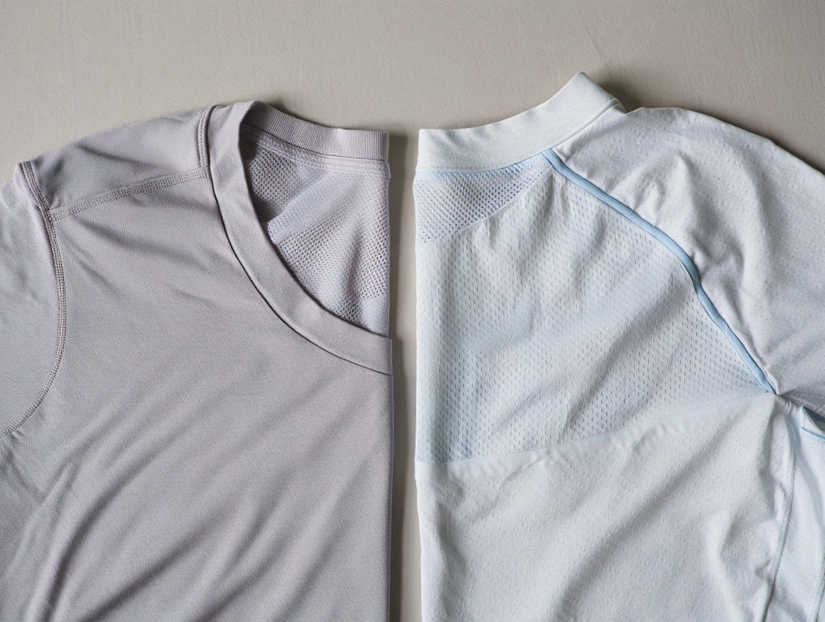 Mesh ventilation workout tops for women who sweat a lot